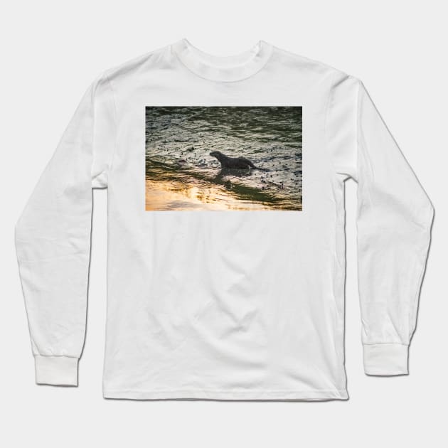 River Otter 2 Long Sleeve T-Shirt by KensLensDesigns